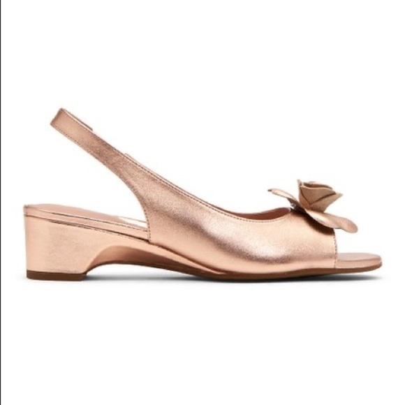 Taryn Rose Rose GoldMetallic NevaLeather Slingback - Picture 8 of 8